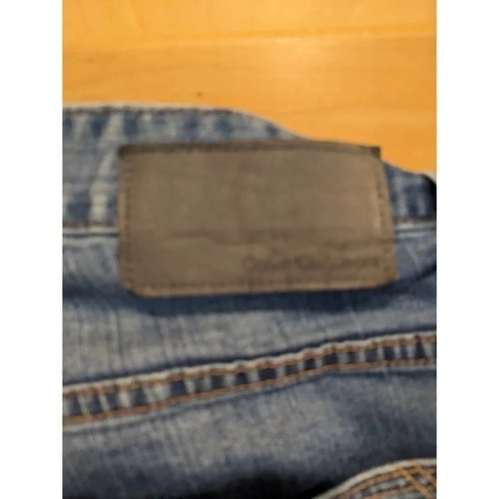 CK Calvin Klein Jeans‎ Men's 36X30 faded Stone Wash Denim blue STRAIGHT 2% lycra